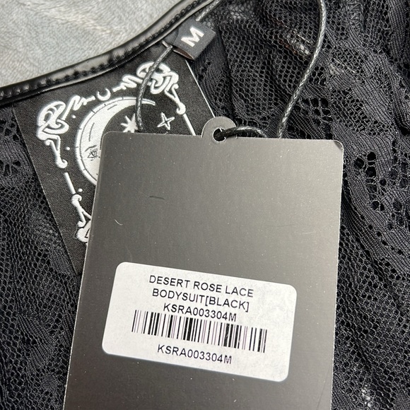 NWT Killstar Desert Rose Lace Bodysuit Black Size Medium - Picture 6 of 11